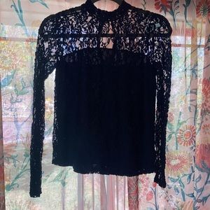 Beautiful navy lace blouse.